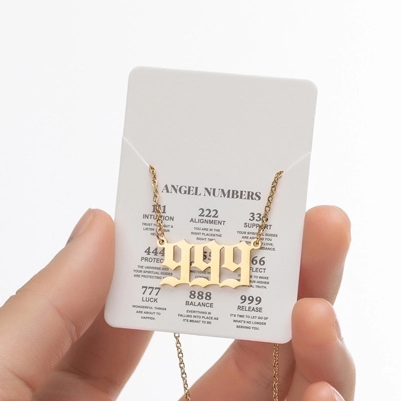 Retro Letter 201 Stainless Steel 18K Gold Plated Plating Stainless Steel Necklaces