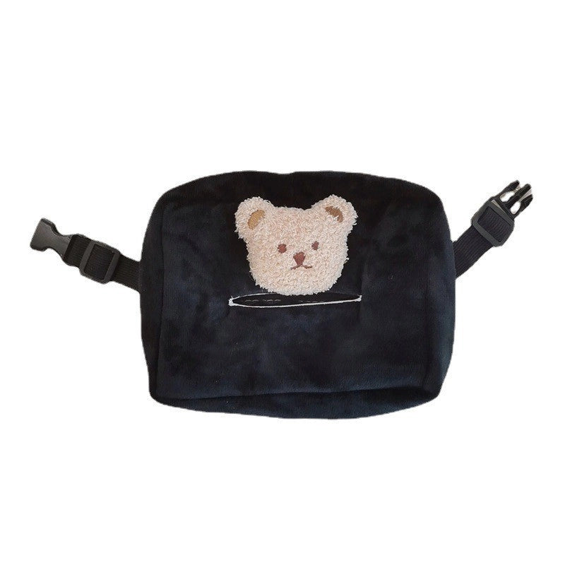 Casual Vacation Animal Bear Short Plush Tissue Dispenser