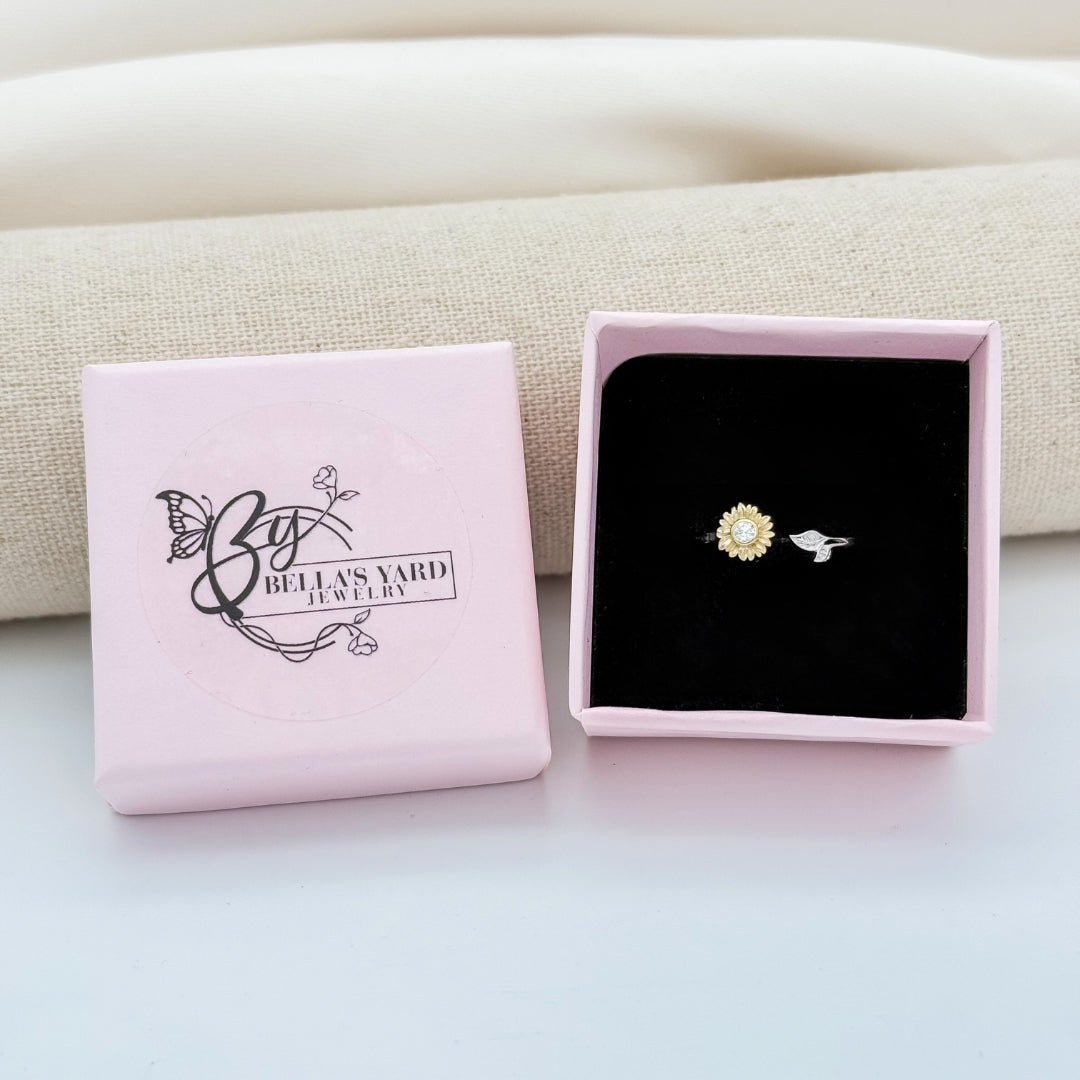 Sunshine & Sparkle Sunflower Ring
