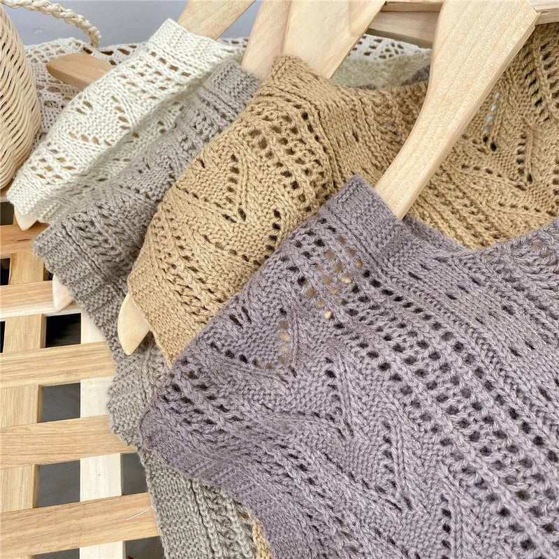 Women's Sweet Solid Color Knit Shawl