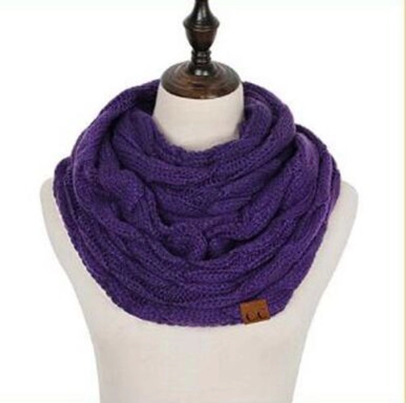 Women's Streetwear Solid Color Knit Scarf