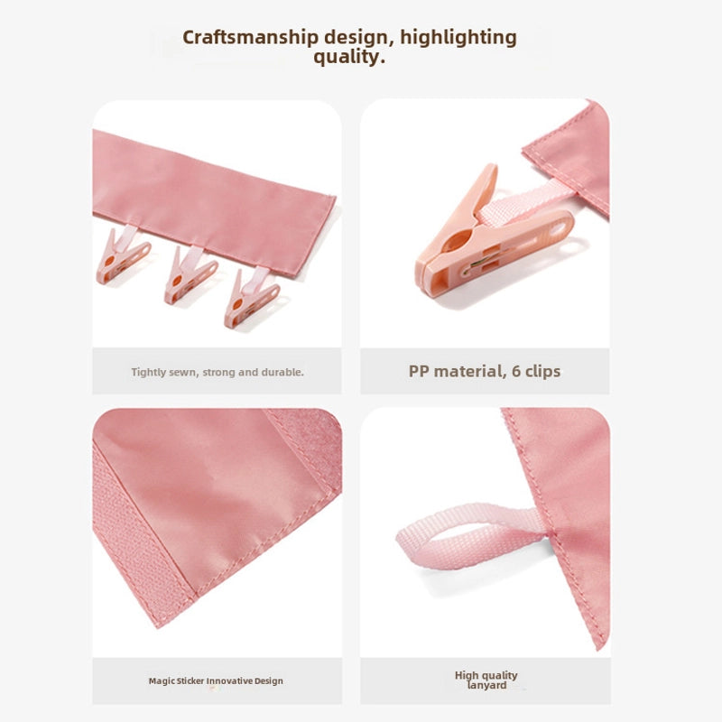 Portable Fabric Clothes Hanger Multi-functional Folding Cloth Clothes Clip Hanger Fabric Clip Drying Rack Socks Clip Inner Clothes Clip
