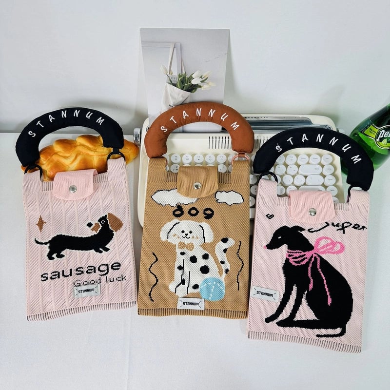 Women's Small Polyester Animal Letter Streetwear Square Magnetic Buckle Handbag