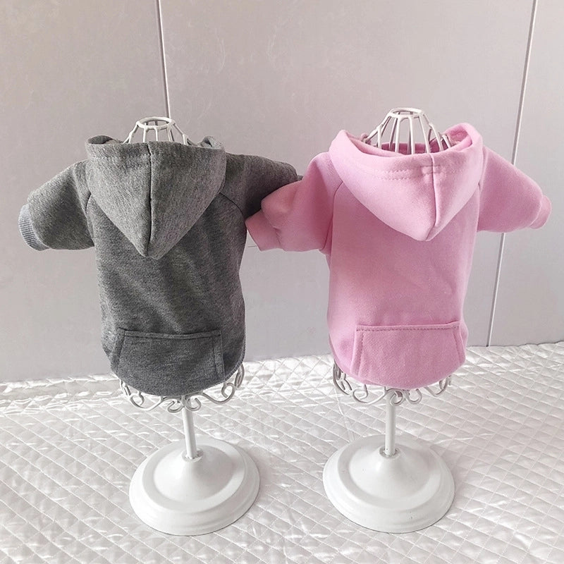 British Style Cotton Solid Color Pet Clothing