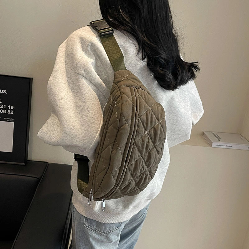 Unisex Streetwear Solid Color Cloth Polyester Waist Bags