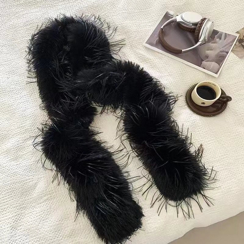 Women's Minimalist Solid Color Polyester Scarf