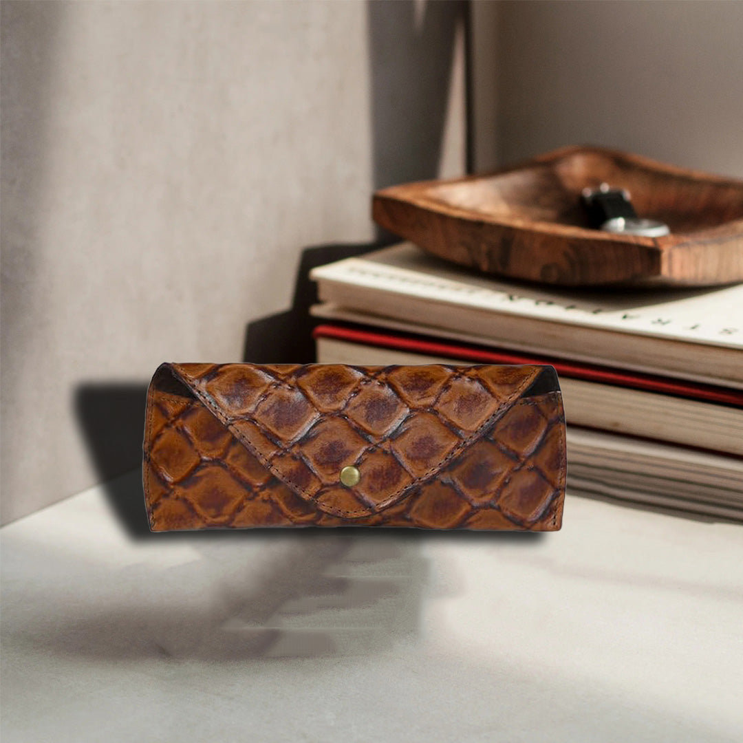 Croco Leather Sunglasses Cover