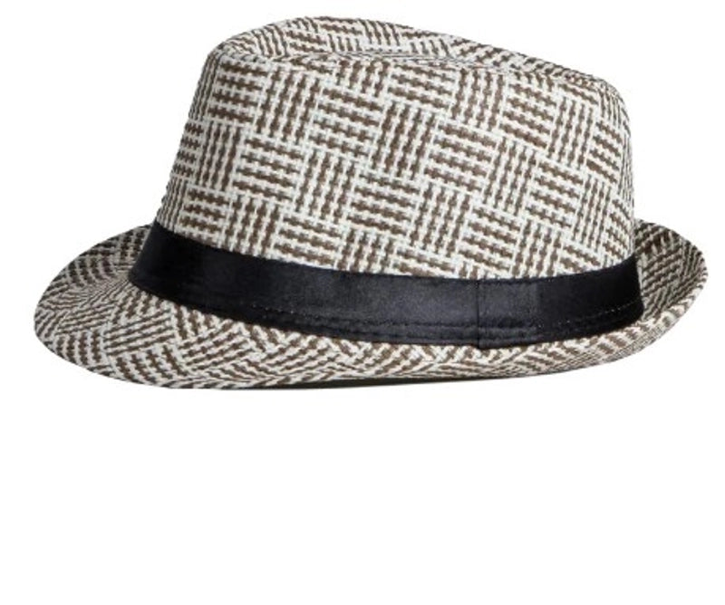 Unisex Minimalist Classic Style Stripe Crimping Fedora Hat