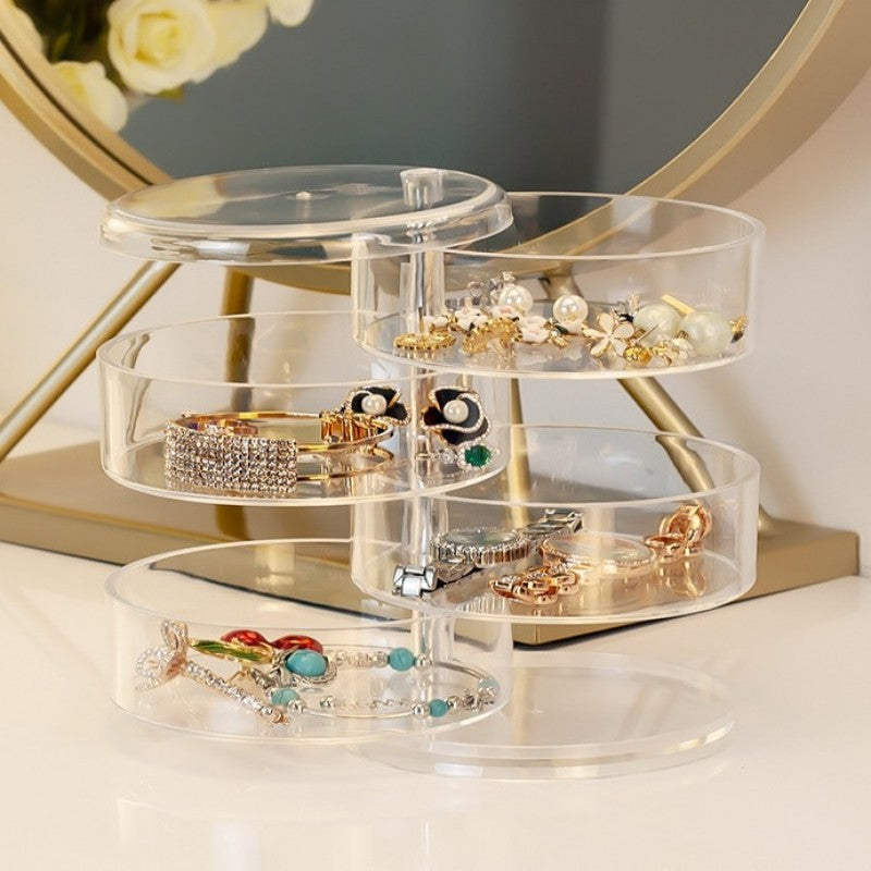 360 rotate 4 layer Acrylic jewelry storage box
