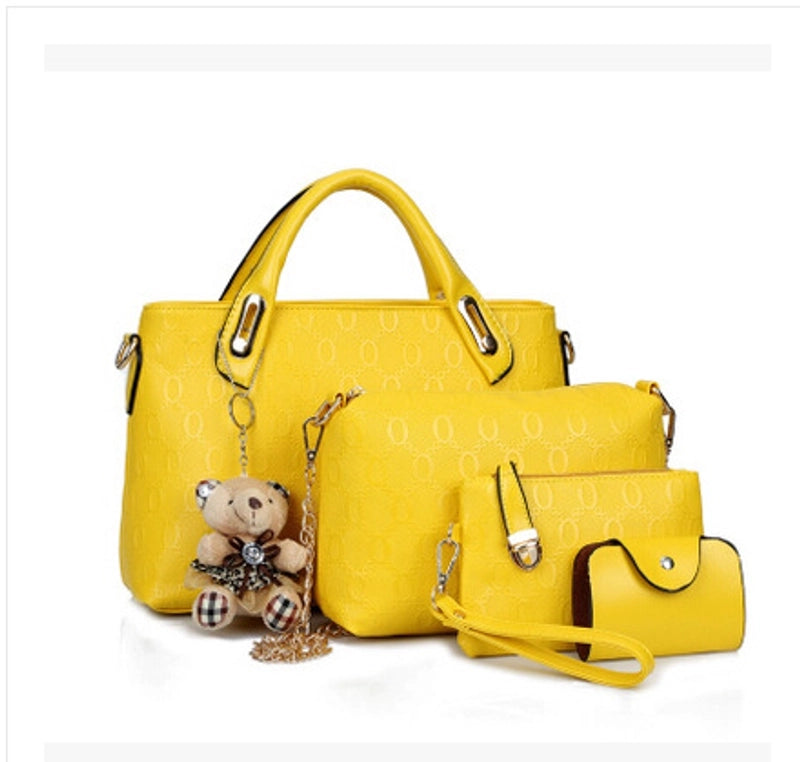 Women's Medium Summer Pu Leather Fashion Bag Sets