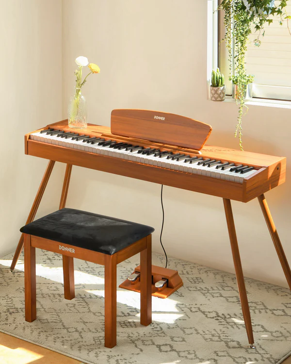 ✨Donner DDP-80 Wooden Style with Stand & Triple Pedals