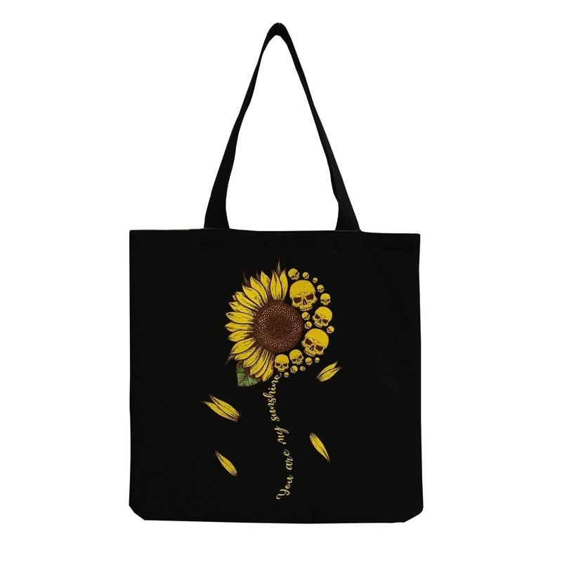 Unisex Casual Punk Skull Shopping Bags