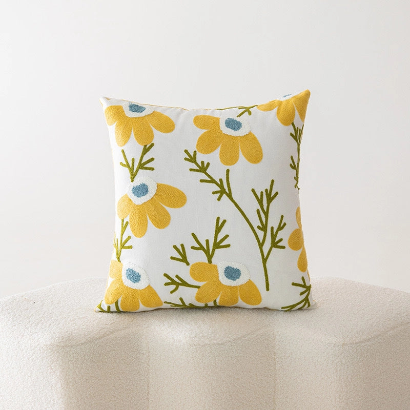 Sweet Minimalist Flower Cotton Pillow Cases Couch & Sofa Decor