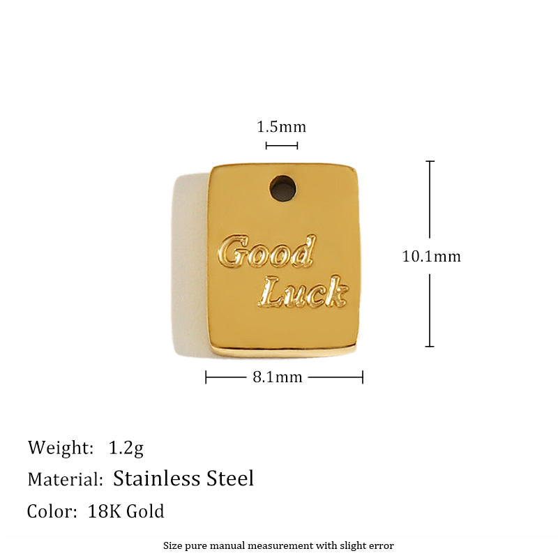 Hot Selling Diy Necklace Accessories Stainless Steel Plated 18K Gold Drop Oil Drop Love Wings Cherry Pendant
