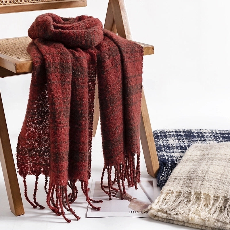 Women's Elegant Color Block Polyester Scarf