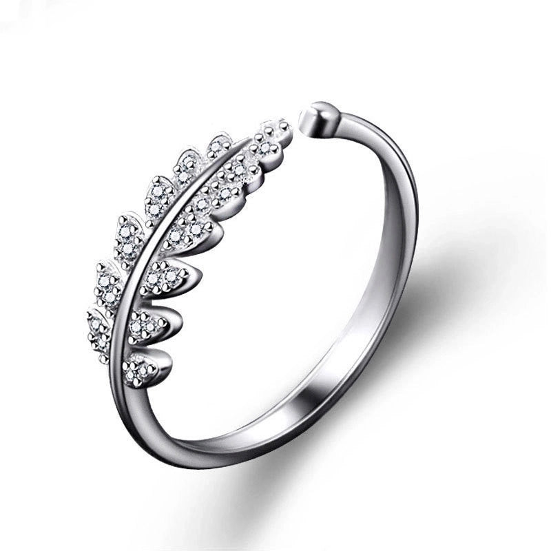 Minimalist Solid Color Copper Plating Inlay Artificial Diamond Rings 1 Piece