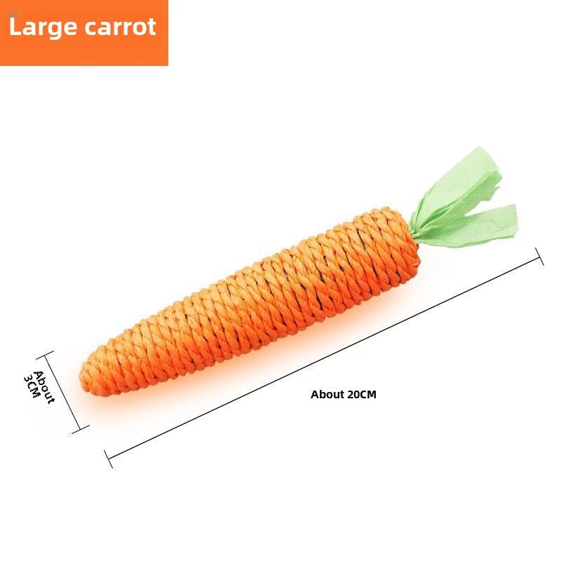 Cat Toy Radish Self-Hi Relieving Stuffy Artifact Molar Bite-resistant Sisal Funny Cat Supplies Funny Cat Stick