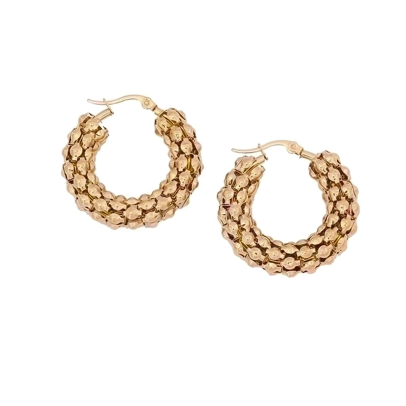 1 Pair Minimalist U Shape Circle Stainless Steel Plating Hoop Earrings