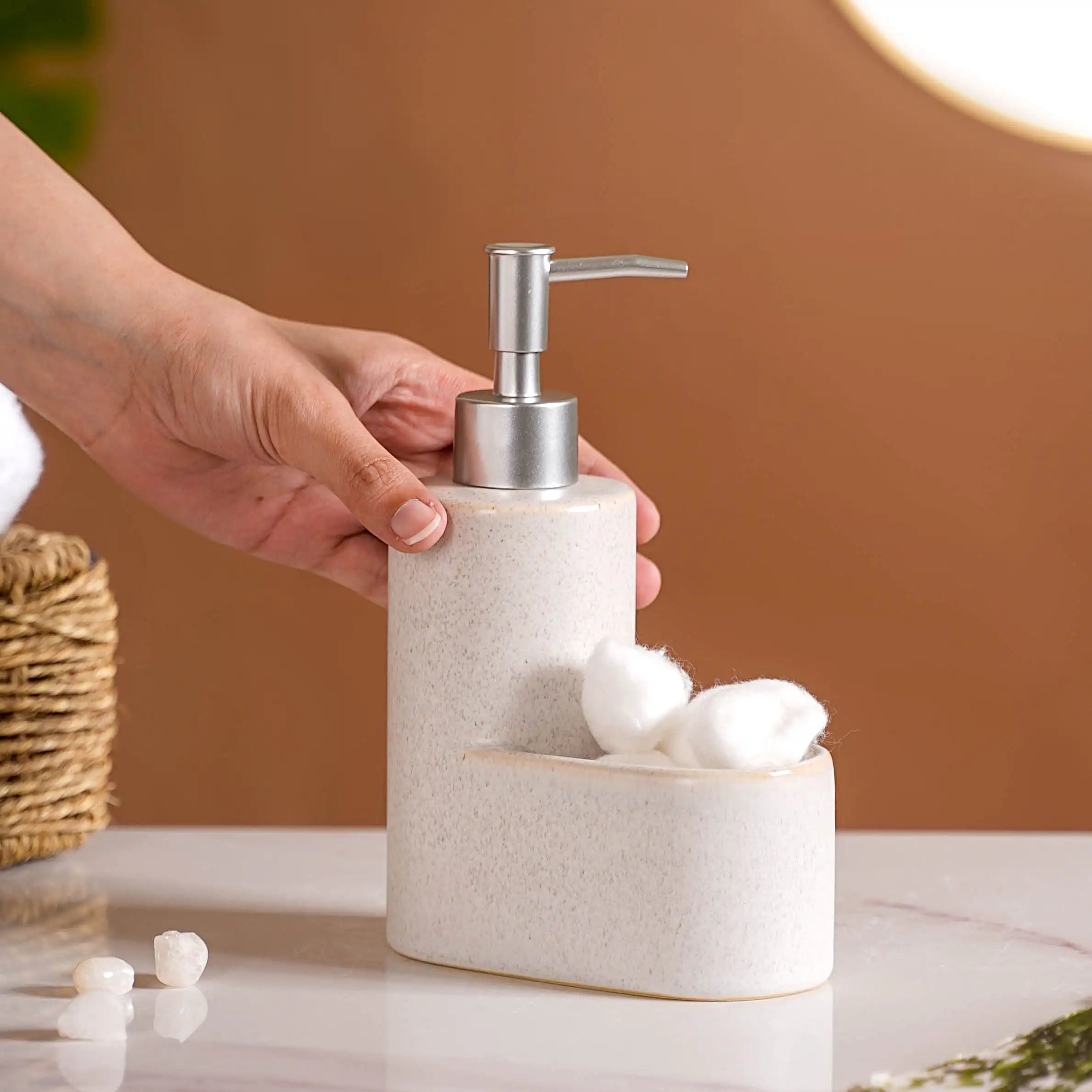 Ceramic Soap Dispenser With Stand