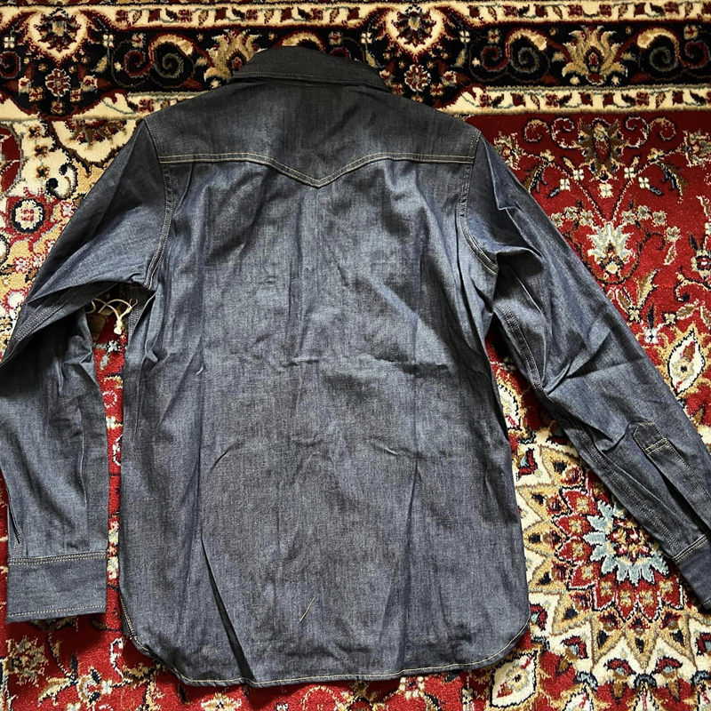 American Vintage Denim Long Sleeve Casual Shirt
