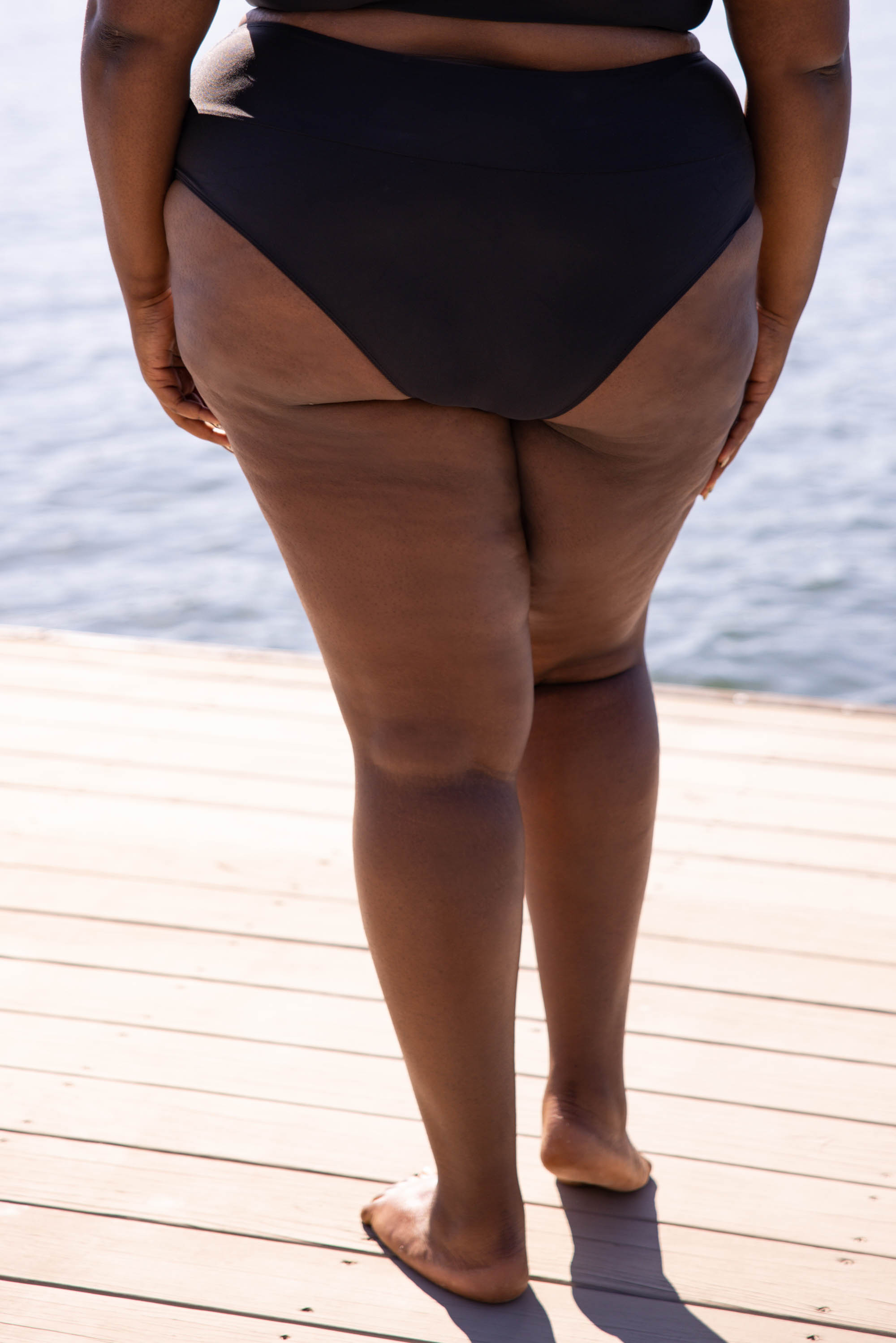 Hidden Islands Swim Bottoms. Black