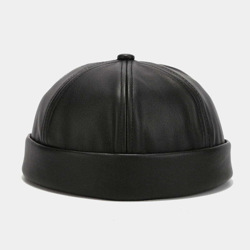 Unisex Retro Classic Style Solid Color Eaveless Chinese Landlord Hat Beanie Hat