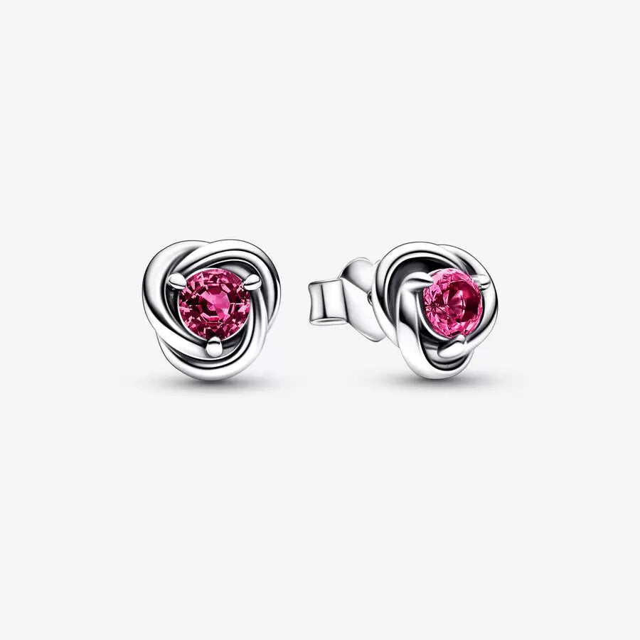 October Pink Eternity Circle Stud Pandora Earrings