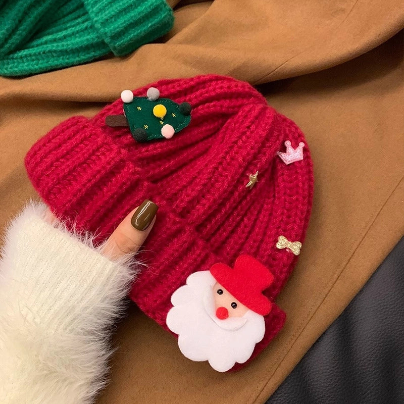 Women's Minimalist Elk Jingling Bell Snowflake Elk Wool Cap