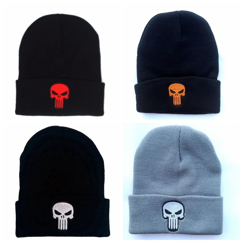 For Punisher Ghost Head Skull Knitted Hat For Men And Women Autumn And Winter Hat Street Dance Hat