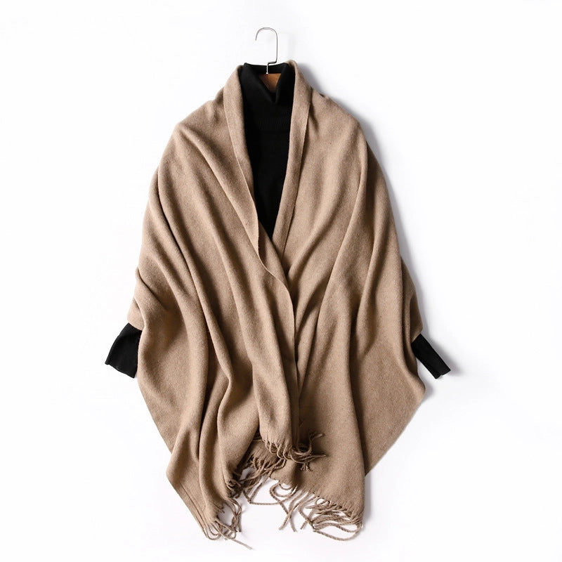 Women's Fashion Solid Color Artificial Wool Polyester Winter Scarves