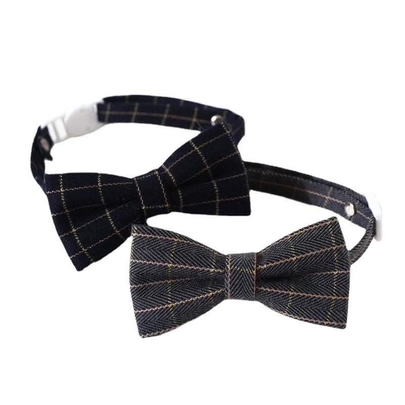 Pet  Bow Tie Tie Adjustable Cat Dog Collar Collar Bell Accessories