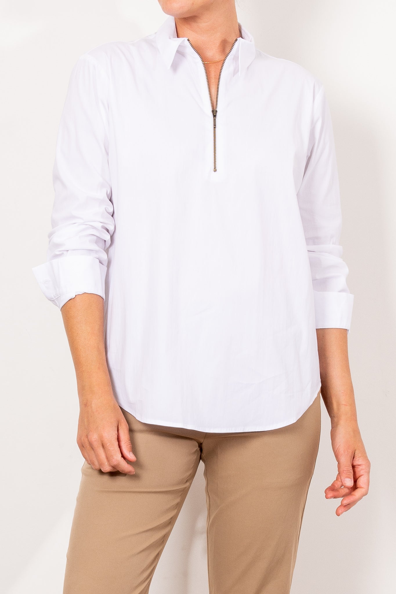 Mela Purdie Zip Front Shirt Microprene