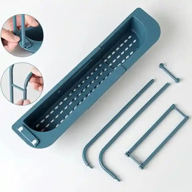 Expandable Sink Shelf Soap Drain Rack