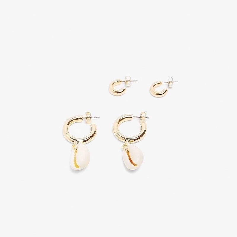 Fashion Shell Shell Inlaid Shell Artificial Pearls Women's Earrings 1 Pair