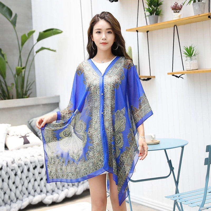 Women's Cute Sweet Printing Polyester Printing Silk Scarf