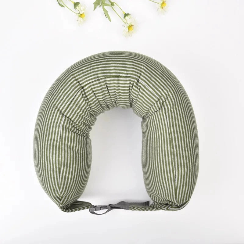 Good Product Foam Particle Pillow Unprinted U-shaped Pillow Cervical Pillow Travel Pillow Neck Pillow Waist Pillow A Generation Of Hair
