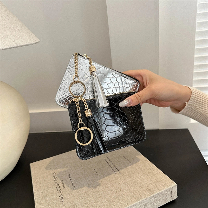 Autumn And Winter New Fashion Portable Crocodile Pattern Clutch Bag Women's Bag Change Card Bag Support A Large Number Of Mixed