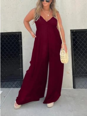 🔥 July Big Sales Save 49% OFF🔥V-Neck Effortless Wide Leg Jumpsuit