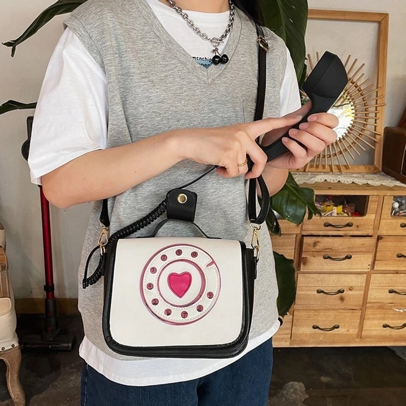 Fashion Creative Gradient Color Telephone Messenger Bag