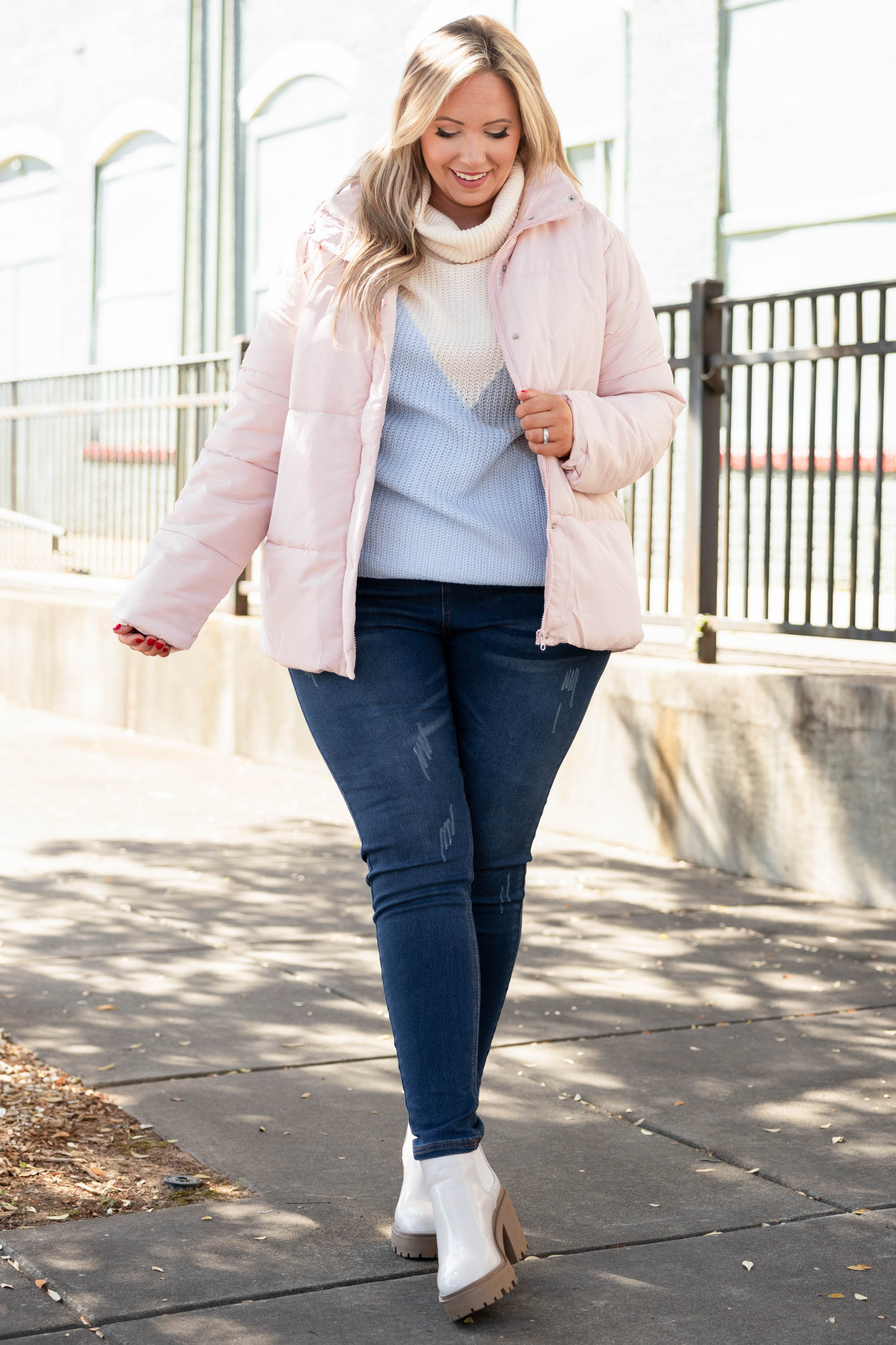 Winter Mornings Jacket. Pink