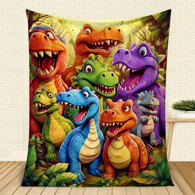 Casual Cartoon Flower Double-Sided Velvet Blanket Bedding