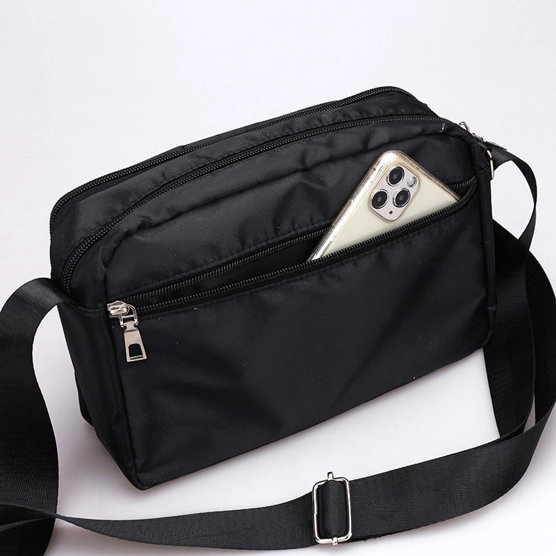 Women's Nylon Printing Streetwear Square Zipper Crossbody Bag