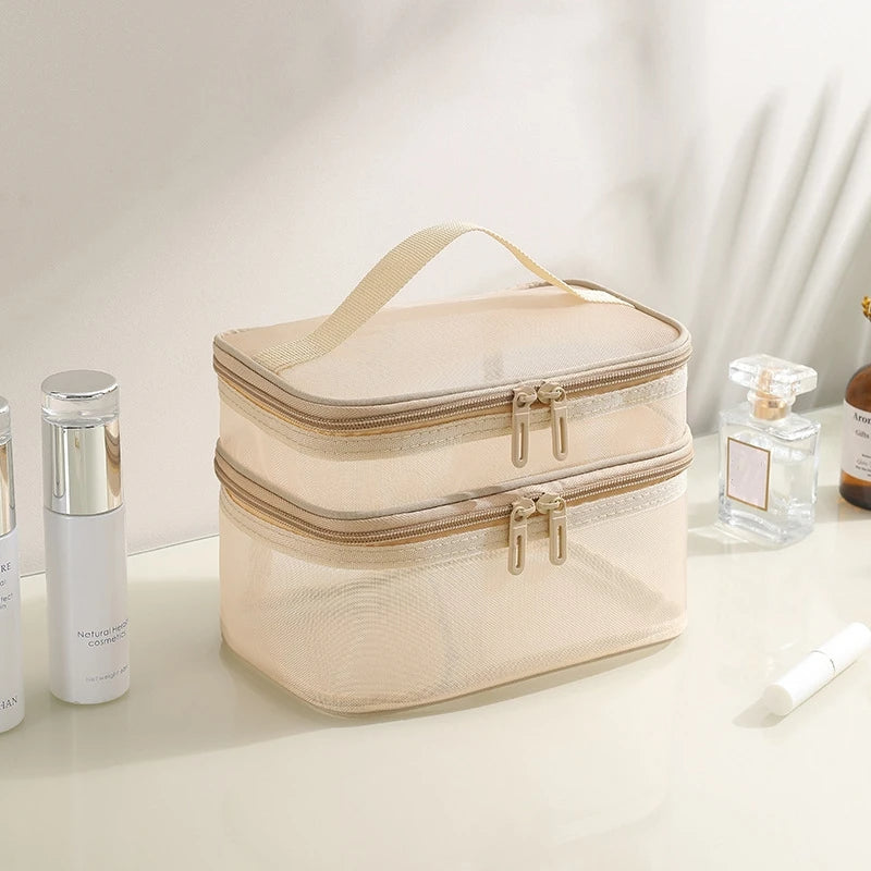 Portable Makeup Case for Women. Large-Capacity Travel.