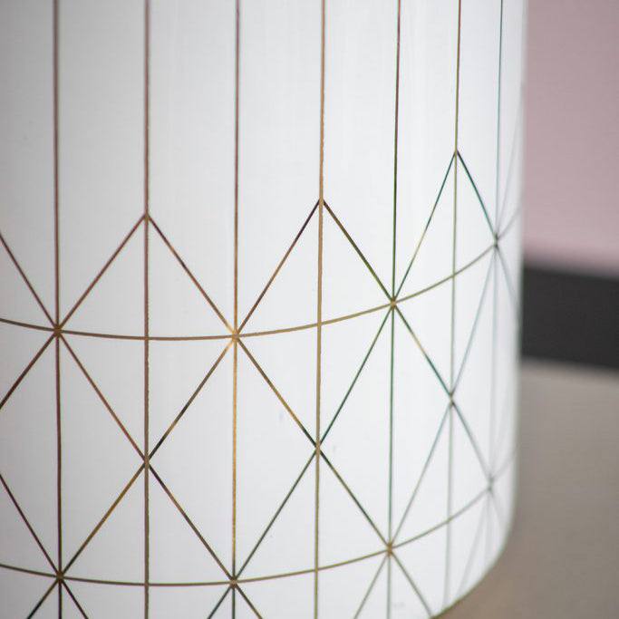 Versa Ceramic Vase Large - White & Gold