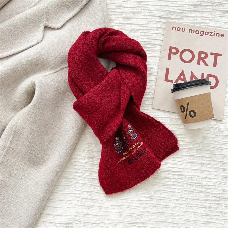 Women's Cute Minimalist Solid Color Imitation Cashmere Scarf