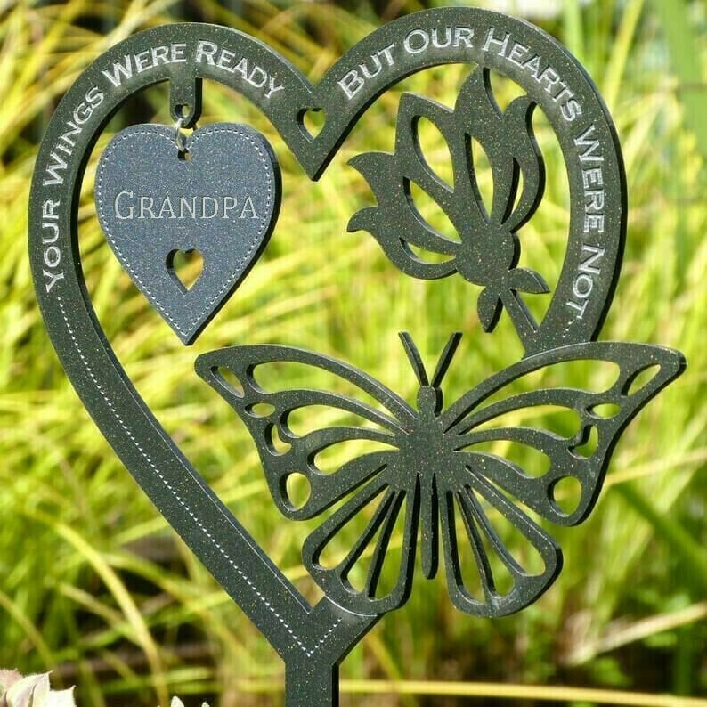 ❤️Handmade Memorial Gift Butterfly Ornament Garden Plaque