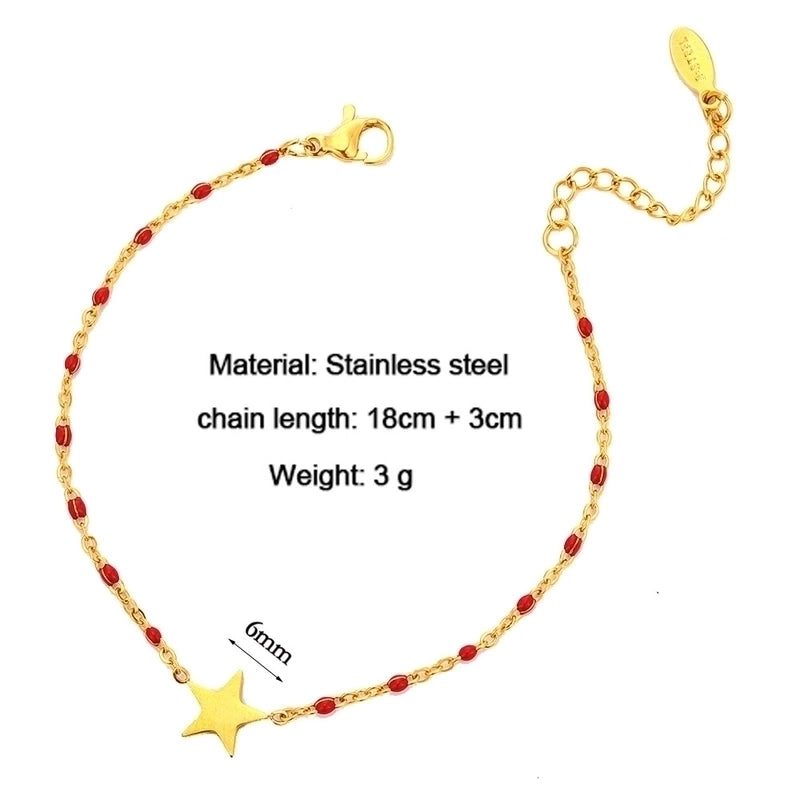 2 Pieces Fashion Star Stainless Steel Plating Bracelets