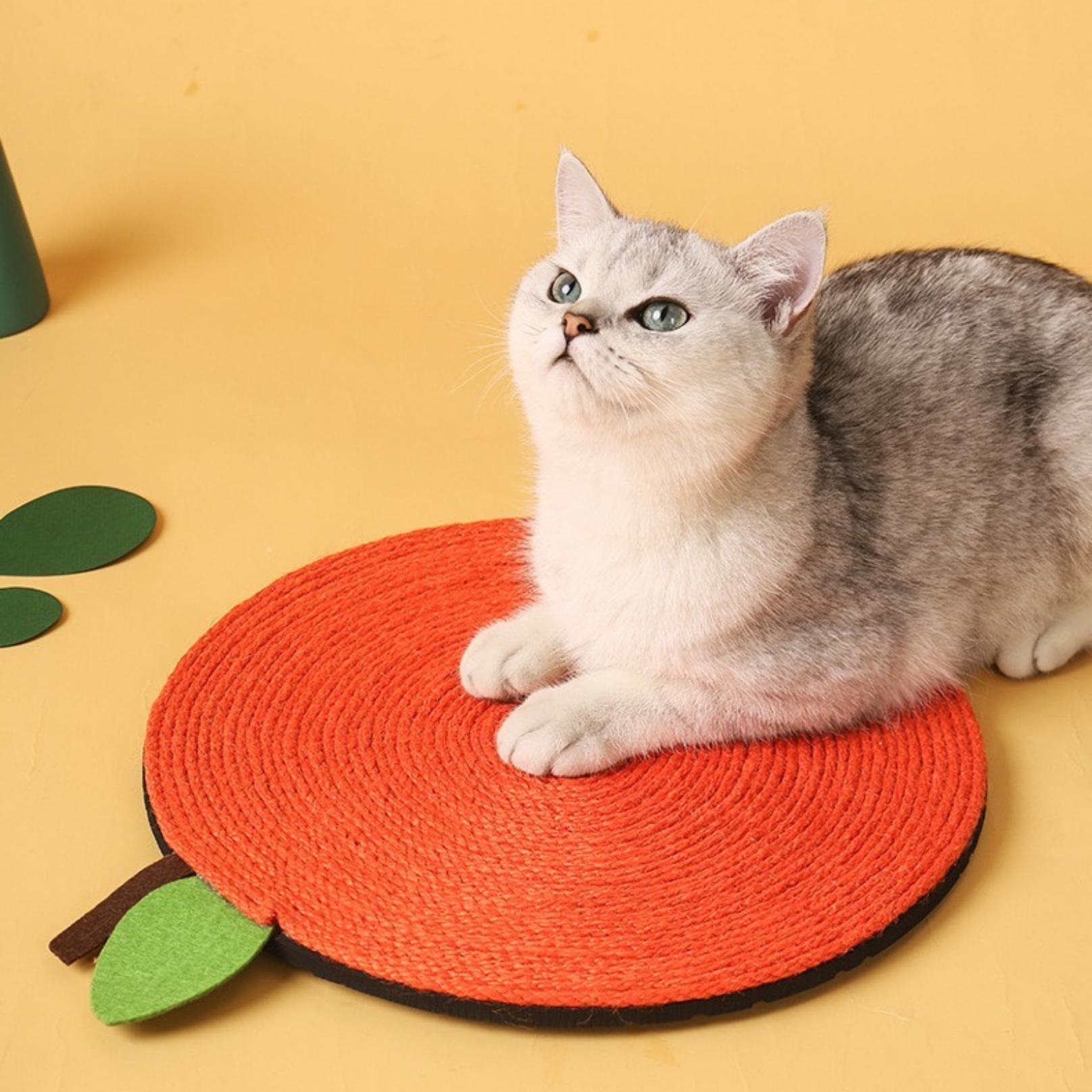 Orange Shaped Sisal Rope Scratching Mat | Cat Scratcher