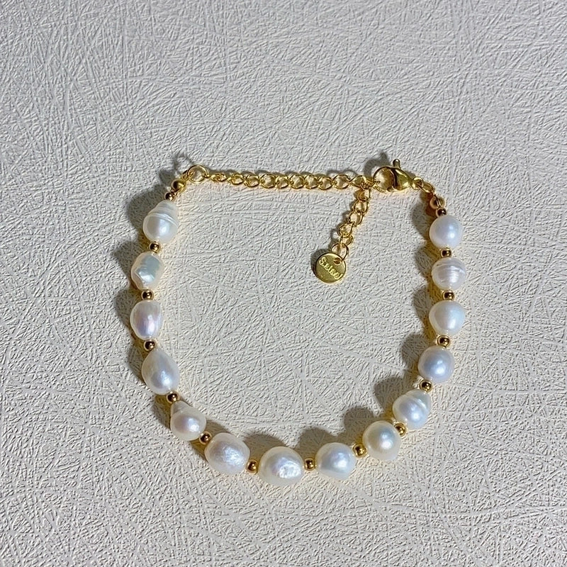 INS Style Geometric 304 Stainless Steel Stainless Steel Crystal Beaded Plating Bracelets Necklace