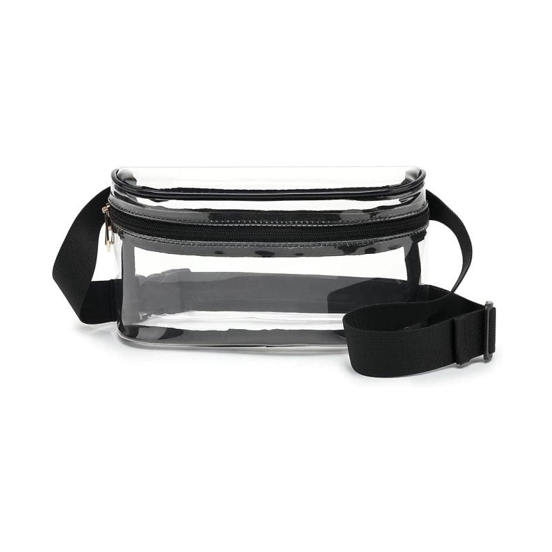 Unisex Classic Style Color Block Pvc Waist Bags